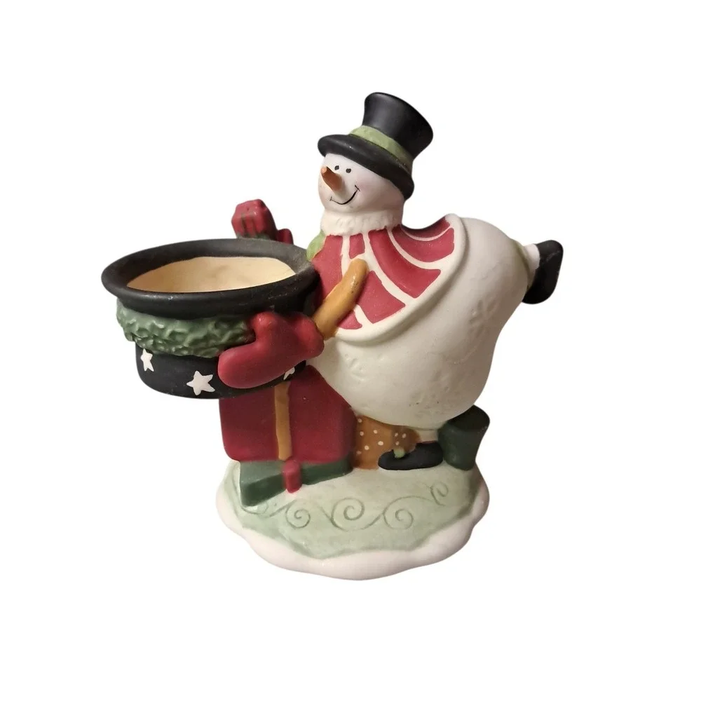 Yankee Candle Snowman Circus clown Christmas Tea Light Holder